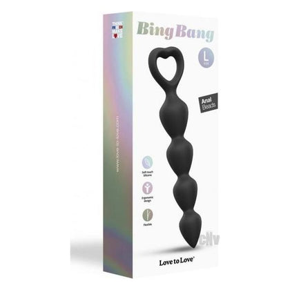 Bing Bang LG Black Onyx Anal Chain - Model BBLG-001 - Unisex Pleasure - Intense Anal Stimulation - Jet Black