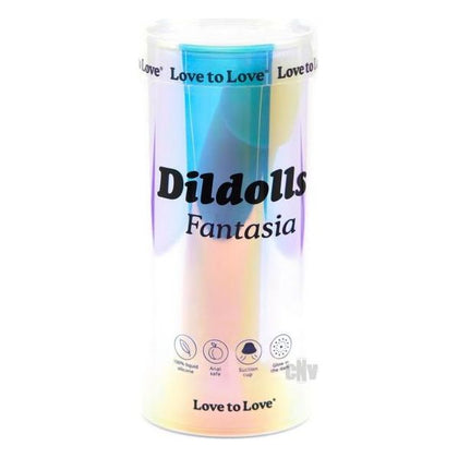 Dildolls Fantasia Phosphorescent Liquid Silicone Dildo - Model DF-001 - Unisex - Vaginal and Anal Pleasure - Pastel Gradient