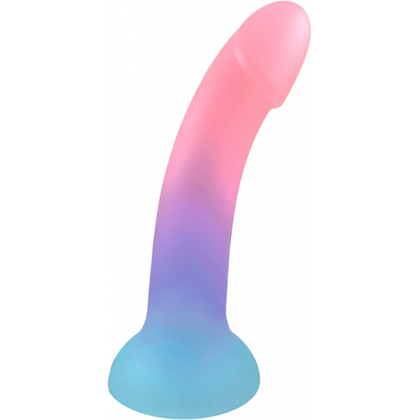 Dildolls Utopia Liquid Silicone Curved Dildo - Model UTP-001 - Unisex Vaginal and Anal Pleasure - Gradient Pink
