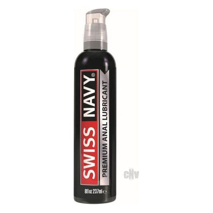 Swiss Navy Premium Anal Lubricant - 8oz Silicone-Based Formula for Comfortable and Long-Lasting Anal Play - Clove-Infused Formula for Enhanced Pleasure - Suitable for All Genders - Clear