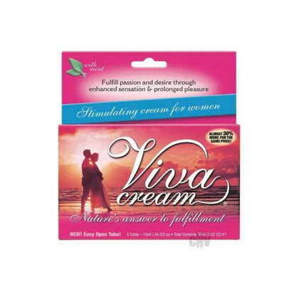 Viva Cream 10ml 3/box - Intensify Pleasure and Heighten Sensitivity with Viva Cream: The Ultimate Herbal Gel for Women
