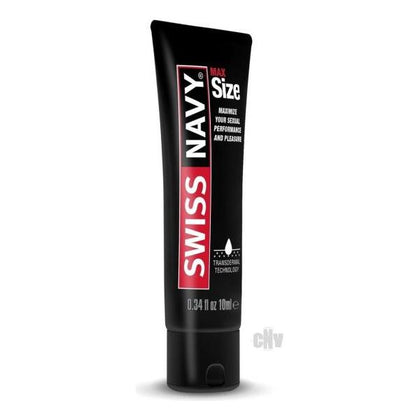 Swiss Navy Max Size Cream - Male Enhancement Topical Formula for Quick Absorption and Immediate Results - Butea Superba - Enhance Performance and Pleasure - 10ml