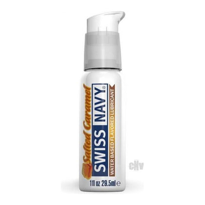 Swiss Navy Salted Caramel Flavored Water-Based Lubricant - Sensual Pleasure Enhancer for All Genders - 1oz Bottle