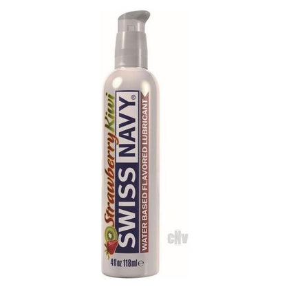 Swiss Navy Strawberry Kiwi Lube 4oz - Premium Water-Based Lubricant for Enhanced Pleasure - Non-Sticky, Paraben-Free, Sugar-Free - Intensify Your Intimate Moments with a Deliciously Flavored Experience