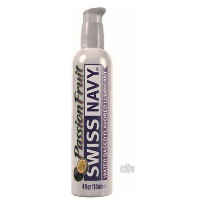 Swiss Navy Passion Fruit Lube 4oz - Premium Water-Based Lubricant for Enhanced Pleasure - Non-Sticky, Paraben-Free, and Sugar-Free