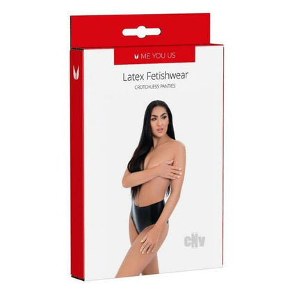 Me You Us Latex Crotchless Panties LG Black - Sensual Comfort and Sass for Curves - Adult Naughty Store