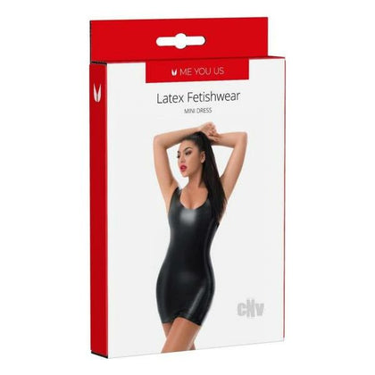 Me You Us Latex Mini Dress LG Black - Sensual and Stylish Women's Latex Lingerie for Unforgettable Pleasure - Adult Naughty Store