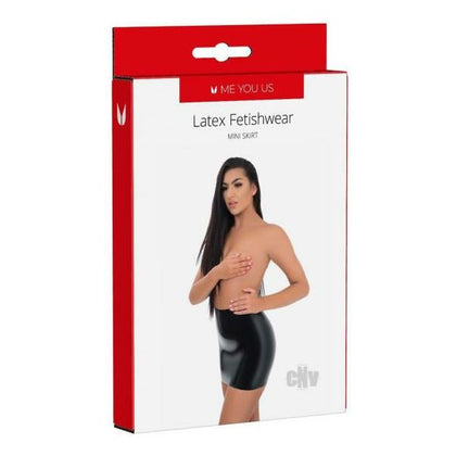 Me You Us Latex Mini Skirt SM Black - Sensual and Flattering Latex Lingerie for Women, Model MS-001, Enhances Curves and Boosts Confidence, Perfect for Exquisite Pleasure, Size Small - Adult Naughty Store