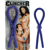 Introducing the Clincher Adjustable Rubber Cock Ring Blue - The Ultimate Pleasure Enhancer for Men - Adult Naughty Store