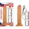 All American Whopper 7-Inch Vibrating Dildo - Realistic Pleasure for Him or Her - Beige - Adult Naughty Store