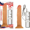 Real Pleasure Industries All American Whopper Vibrating 8-Inch Realistic Dildo - Model AWV8 - For Him and Her - Lifelike Skin Texture - Beige - Adult Naughty Store