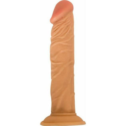 Real Pleasure Industries All American Whopper Vibrating 8-Inch Realistic Dildo - Model AWV8 - For Him and Her - Lifelike Skin Texture - Beige - Adult Naughty Store