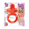 Introducing the Pleasure Pro Clit Buddy 2 Rockin Rabbit Cock Ring in Ravishing Red - Adult Naughty Store