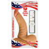 Real Skin All American Whopper Vibrating 7-Inch Dildo with Suction Cup - Beige, Ultimate Pleasure for All Genders - Adult Naughty Store