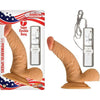 Real Skin All American Whopper Vibrating 7-Inch Dildo with Suction Cup - Beige, Ultimate Pleasure for All Genders - Adult Naughty Store