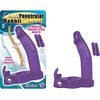 Purple Pleasure Double Penetrator Rabbit Cockring with Bendable Shaft and Dual Vibrating Bullets - Model DP-1001 - Adult Naughty Store