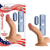 All American Whopper 5-Inch Vibrating Dildo with Balls - Beige - Adult Naughty Store