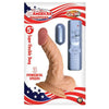 All American Whopper 5-Inch Vibrating Dildo with Balls - Beige - Adult Naughty Store