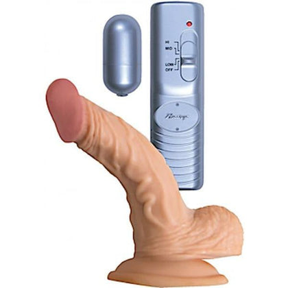 All American Whopper 5-Inch Vibrating Dildo with Balls - Beige - Adult Naughty Store