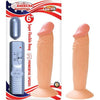 All American Whopper 6-Inch Vibrating Dong - Realistic Pleasure for Him and Her - Beige - Adult Naughty Store