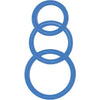 Introducing the SensaSilk Super Silicone Cockrings - 3 Sizes - Blue: The Ultimate Pleasure Enhancers for All Genders - Adult Naughty Store