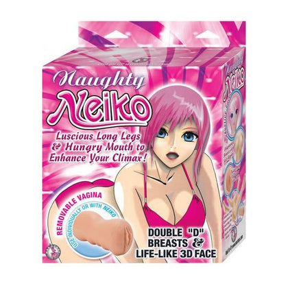 Naughty Neiko Anime Doll Inflatable Flesh - Lifelike 3D Face, Long Legs, Double D Breasts, Removable Vagina - Adult Male Pleasure Toy - Model NN-003 - Flesh Color - Adult Naughty Store