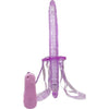 Purple Pleasure 13-Inch Double Fuk Vibrating Dong Strap-On for Couples - Adult Naughty Store