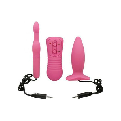 Pink Waterproof 10 Function Vibrating Butt Plug and Pleaser Kit for Anal Exploration - Model 1st Anal Explorer Kit - Adult Naughty Store