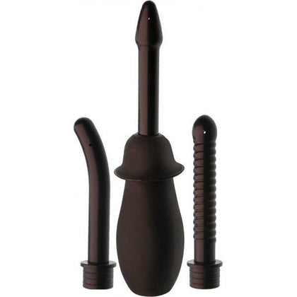 Introducing the Douche Black Deluxe Anal and Vaginal Douche Kit - Model DB-001: For Ultimate Intimacy and Hygiene - Adult Naughty Store