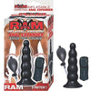 Introducing the Ram Black Inflatable Vibrating Anal Expander - Model RIVAE-001: The Ultimate Pleasure Amplifier for All Genders! - Adult Naughty Store