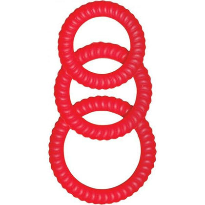 Ultra Cocksweller Silicone Cock Rings - Red - Model UC-1001 - Male - Intensify Pleasure and Performance