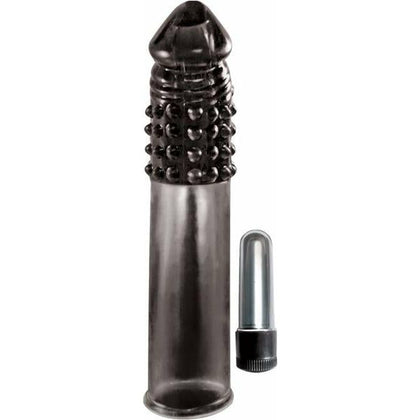 Introducing the SensaVibe™ Vibrating Penis Extender Smoke 7.5 Inch - A Sensational Pleasure Enhancer for Men! - Adult Naughty Store