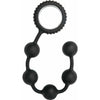 Sinful Black Silicone Anal Beads - Model SB-12 - Unisex Pleasure Toy for Intense Anal Stimulation - Adult Naughty Store