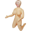 Monique Flesh Inflatable Love Doll - Model X3: Realistic Kneeling Sex Toy with 3 Tempting Holes - Mouth, Vagina, and Anus - Large Breasts - Waterproof PVC - 41.5