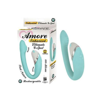 Amore Enhanced Ultimate G-Spot Aqua Blue Vibrator - Powerful Dual Motor Rechargeable Silicone Pleasure Toy for Women