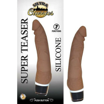 Ultra Classics Super Teaser UT-5001 Realistic Vibrating Dildo - Intense Pleasure and Sensual Stimulation - Unisex - Brown - Adult Naughty Store