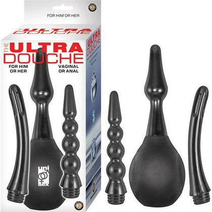 Introducing the Ultra Unisex Douche Black - Model UUD-B01: The Ultimate Intimate Cleansing Experience for All Genders, Designed for Vaginal and Anal Pleasure
