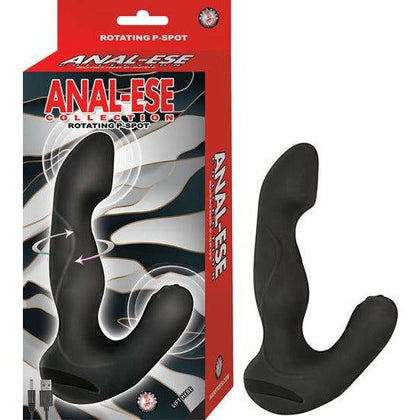 Introducing the SensaPleasure™ Anal Ese Rotating P-Spot Vibe Black - The Ultimate Prostate Massager for Men's Pleasure