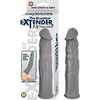 Greatest Extender Silicone Penis Sleeve 7.5 inches - Gray, Enhancer for Men, Realistic Veined Texture, Waterproof - Adult Naughty Store