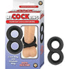 Silicone Pleasure Enhancer: Cockring Figure Eight Cock & Scrotum Ring - Model CR-3000B - For Men - Intensify Pleasure and Performance - Black - Adult Naughty Store