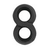 Silicone Pleasure Enhancer: Cockring Figure Eight Cock & Scrotum Ring - Model CR-3000B - For Men - Intensify Pleasure and Performance - Black - Adult Naughty Store