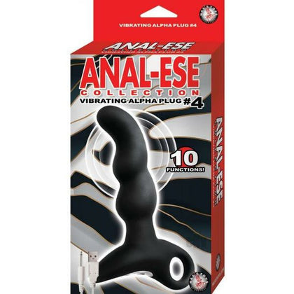 Alpha Plug 4 Black Silicone Anal-ese Coll Vibe: 10 Functions, Rechargeable