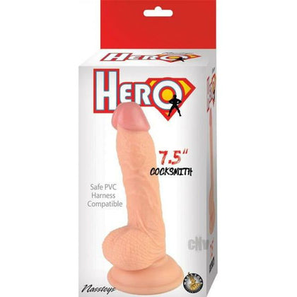 Hero Cocksmith 7.5 Vanilla Realistic PVC Dildo - Model 7HCS-7501 - For All Genders - Pleasure for Vaginal and Anal Stimulation - Beige