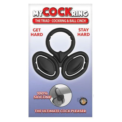 Introducing the Triad Black Silicone Cockring - The Ultimate Pleasure for Enhanced Performance - Adult Naughty Store