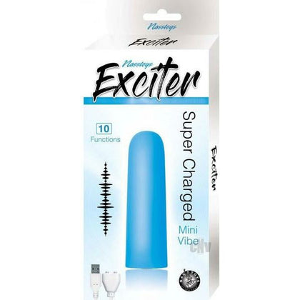 Introducing the Exciter Mini Vibe Blue: A Powerful Rechargeable Vibrator for Sensational Pleasure - Adult Naughty Store