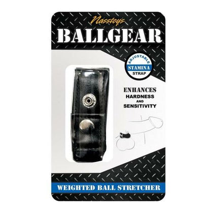 Introducing the Ballgear Weighted Ball Stretcher Black: The Ultimate Sensation Enhancer for Men's Pleasure - Adult Naughty Store