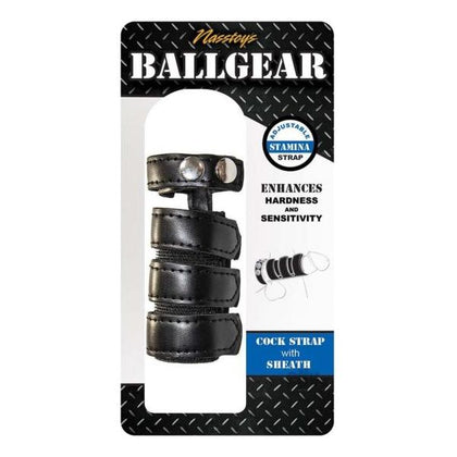 BallGear Cock Strap with Sheath - Model X1 - Male - Erection Enhancer - Black