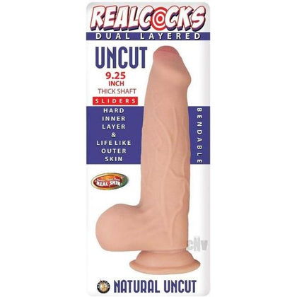 RealCocks Dual Layer Uncut Thk 9.25 White Bendable Dildo for Lifelike Sensations and Hands-Free Pleasure - Adult Naughty Store