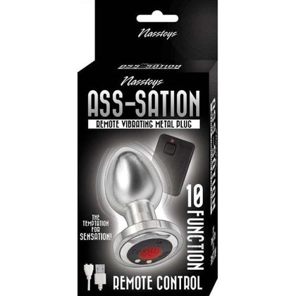 Nasstoys Ass-Sation Remote Vibe Metal Plug - Model NS-001 - Unisex Anal Pleasure - Silver - Adult Naughty Store