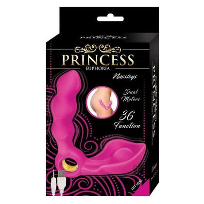 Princess Euphoria Pink Dual Motor Silicone Vibrator - Model PE-36D - For Vaginal and Anal Pleasure